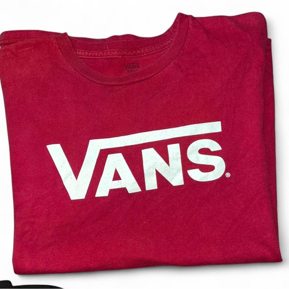 Vans Bold Red Tee with White Accent